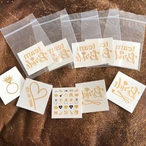Team Bride temporary tattoos